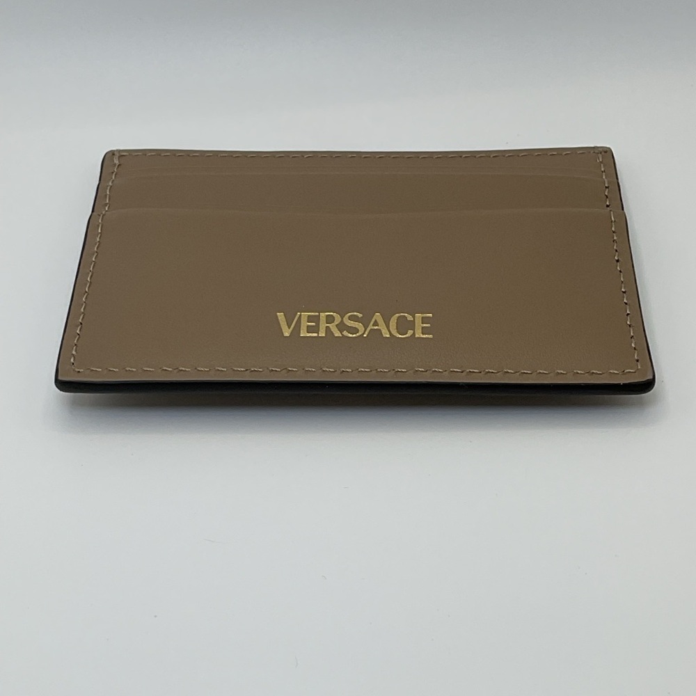 Versace Tan and Gold Card Holder NWT. Unisex - Picture 5 of 6